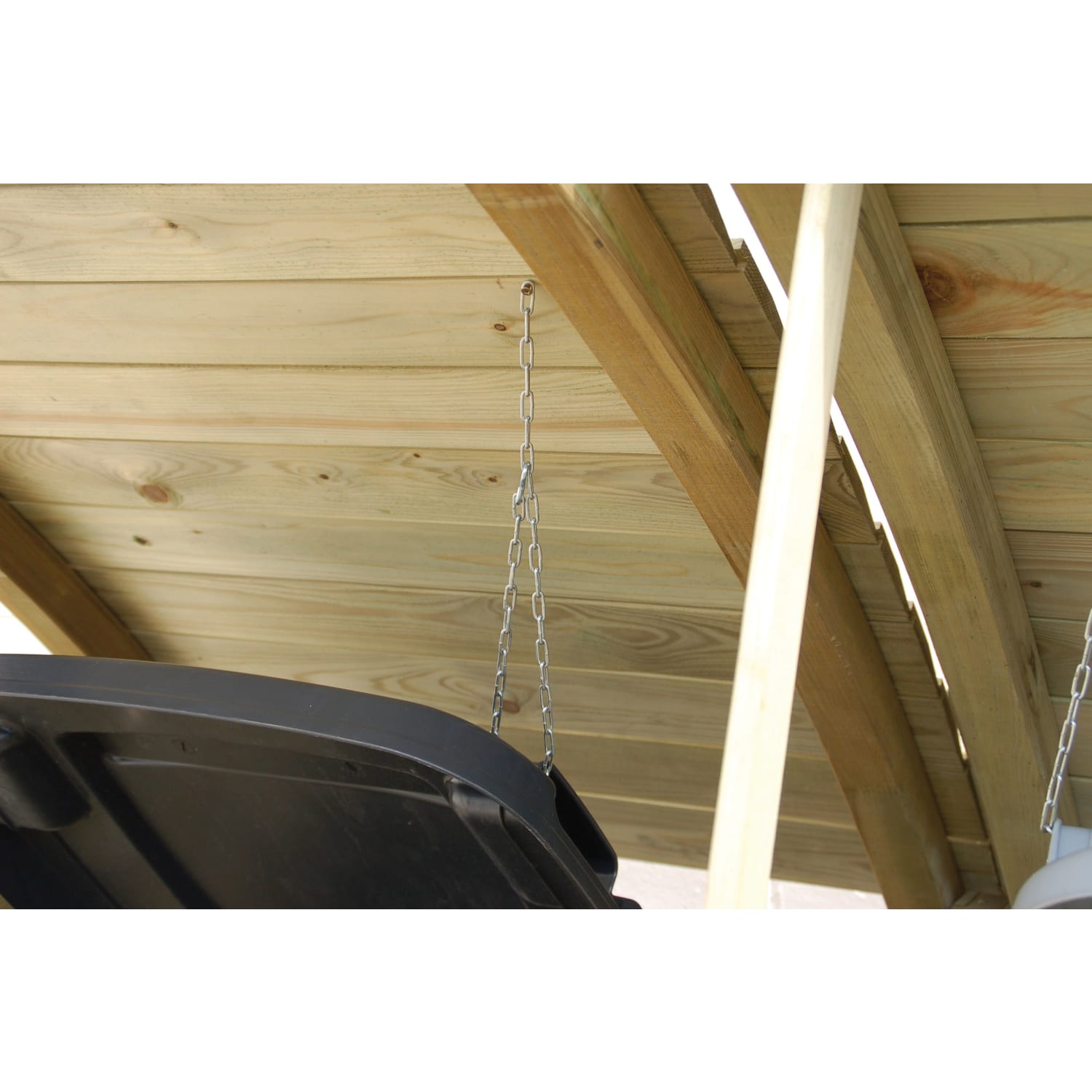 Rowlinson Triple Wheelie Bin Store Natural 8 x 3ft